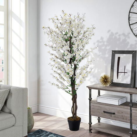 White 150cm Realistic Artificial Wintersweet Blossom Tree