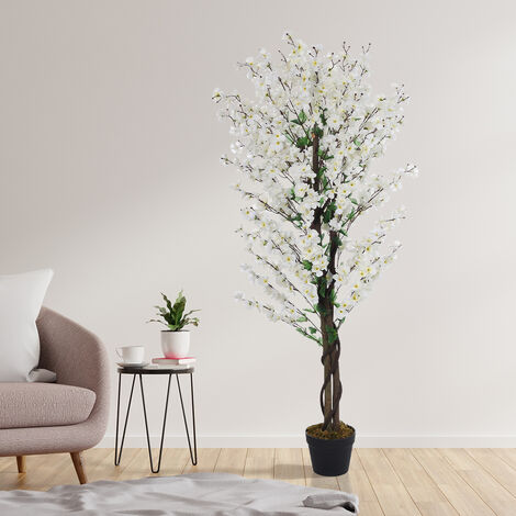 White 150cm Realistic Artificial Wintersweet Blossom Tree