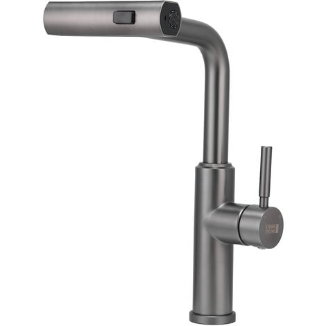 Rotable Pulldown Kitchen Mixer Tap,Grey