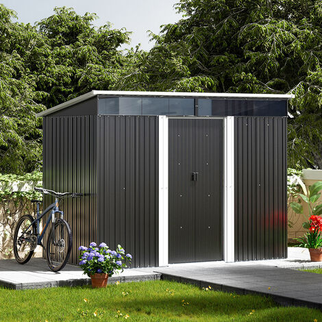 Garden Metal Storage Shed with Lockable Sliding Doors (1/5)