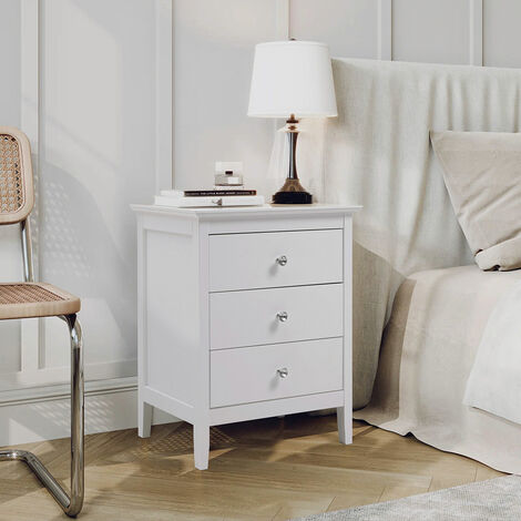 White 3 Drawer Vertical Storage Cabinet