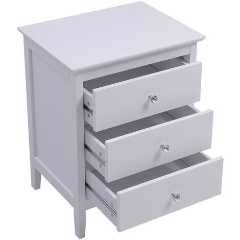 White 3 Drawer Vertical Storage Cabinet