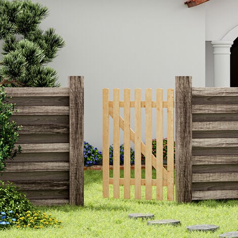 120cm Garden Wood Fence Gate with Latch