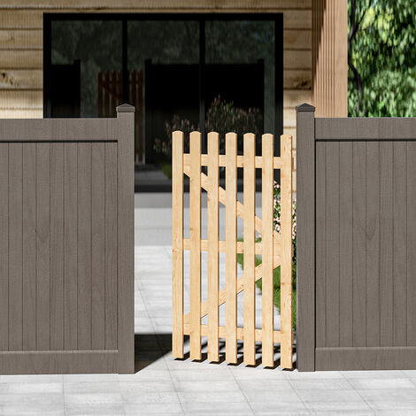 150cm Garden Wood Fence Gate with Latch (1/4)