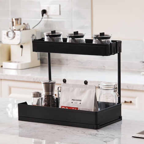 Multifunctional Plastic Pull Out Kitchen Storage Rack