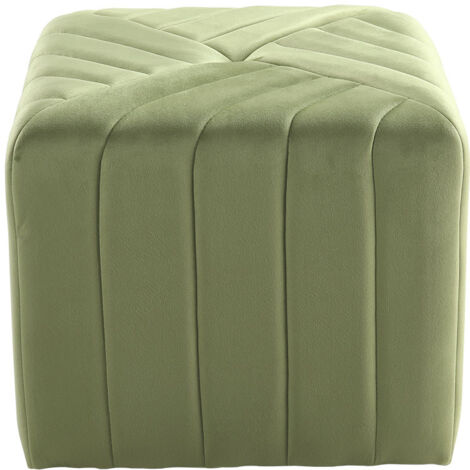 Upholstered Velvet Ottoman Footstool