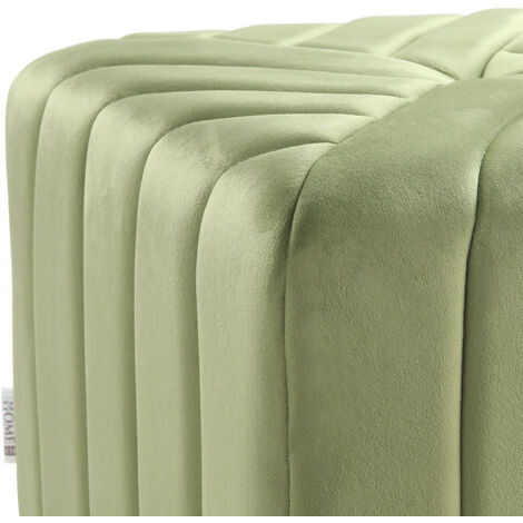 Upholstered Velvet Ottoman Footstool