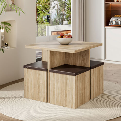 Coffee table with 4 stools sales