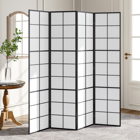 4 Panel Solid Wood Folding Screen Room Divider