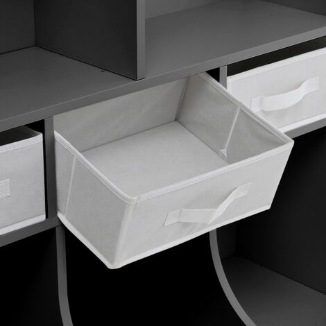 Grey 3 Tier Open Style Toy and Book Storage Cabinet