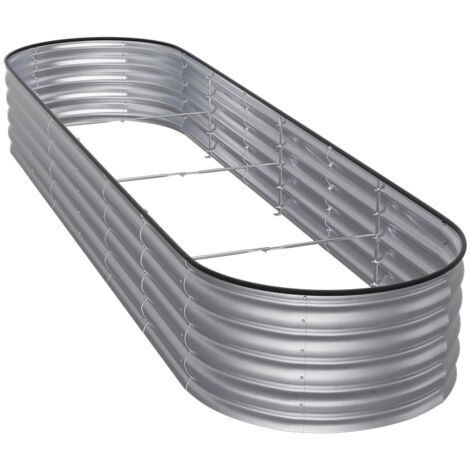 320cm Gardens Plan Oval-Shaped Galvanized Steel Raised Garden Bed