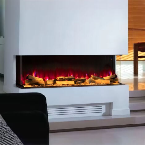 3-sided Tempered Glass Electric Fireplace