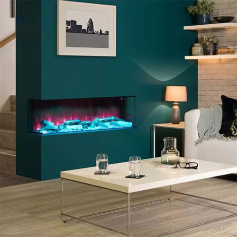3-sided Tempered Glass Electric Fireplace