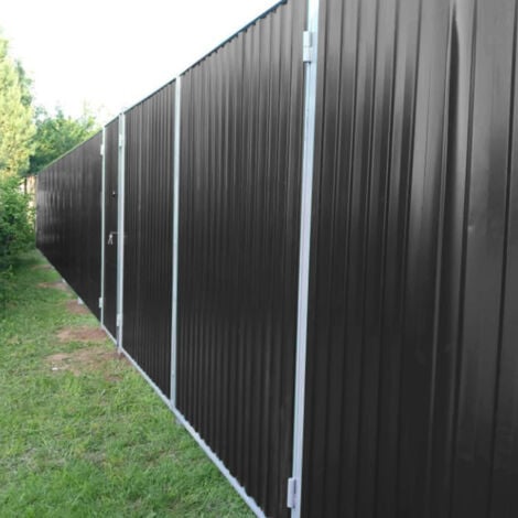 Corrugated design Set of 6 Steel Corrugated Panels