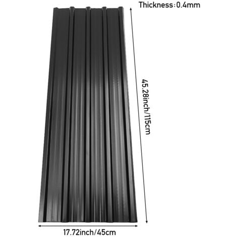 Corrugated design Set of 6 Steel Corrugated Panels