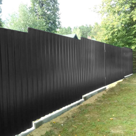 Corrugated design Set of 6 Steel Corrugated Panels