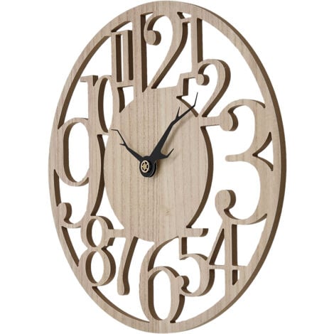Modern Oversized Number Wooden Wall Clock