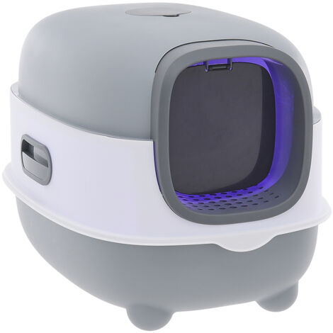 Large Hooded Cat Toilet Litter Box with UV Sterilization