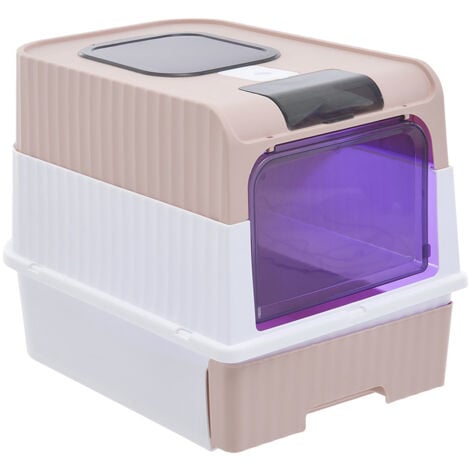 Fully Enclosed Cat Litter Box with UV Sterilization