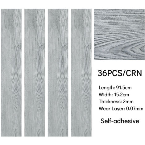 Set of 36 Wood Effect Self Adhesive PVC Flooring (1/5)
