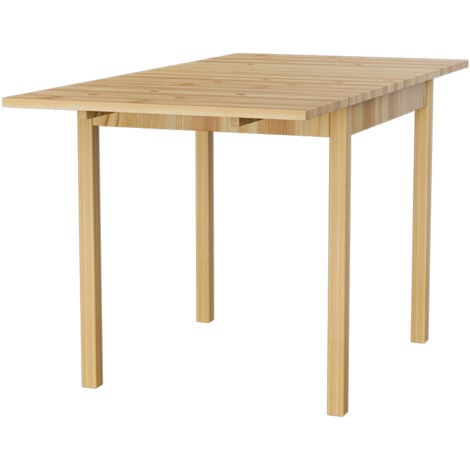 Natural 140cm W Expandable Rectangular Wooden Dining Table