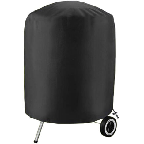 Black Round Outdoor Patio Waterproof Grill Cover (1/4)