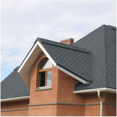 18 Pcs Bitumen Roofing Shingle Shed Felt Roof Tiles,Hexagon Shingle, Cloud lime, 2.6 m² (1/5)