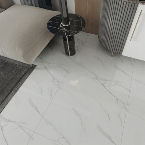 12Pcs Marble Texture Self-adhesive PVC Flooring Tile (1/5)