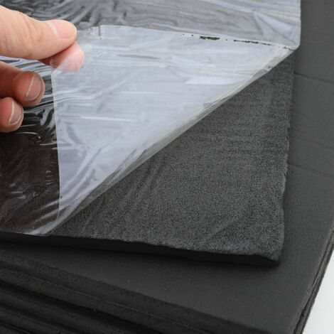 Self Adhesive 12 Sheets of Heat Sound Insulation Rubber Mats