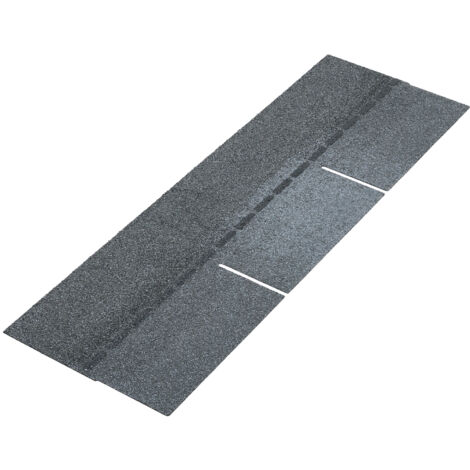 18 Pcs Asphalt Roof Shingle Bitumen Shed Roof Tiles 2.6 m² ,Rectangular, Grey (1/5)