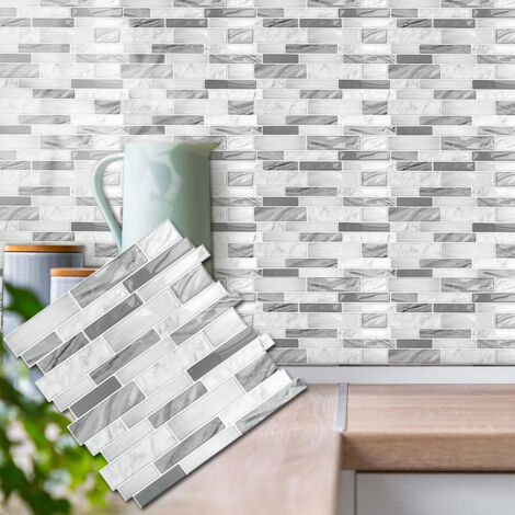 10Pcs Peel and Stick 1.2mm Backsplash Tiles (1/5)