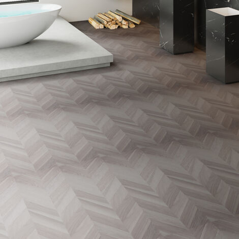 36Pcs Chevron Self-Adhesive PVC Flooring Planks (1/5)