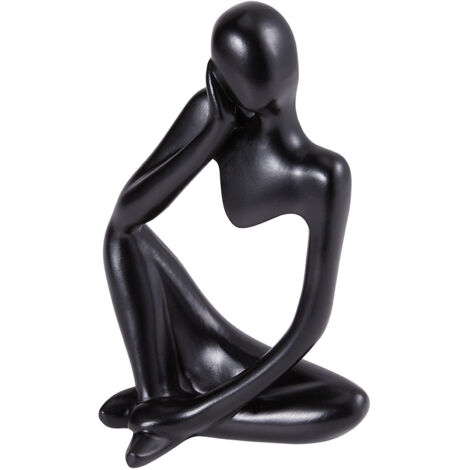 Black Simple Resin Abstract Bedroom Ornament 8cm W x 13cm H (1/5)