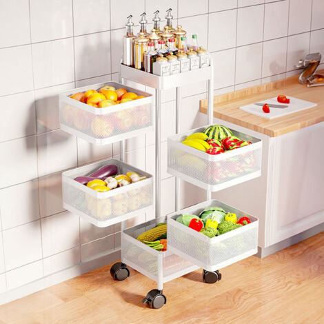 5-Tier Kitchen Storage Rack with Wheels (1/5)