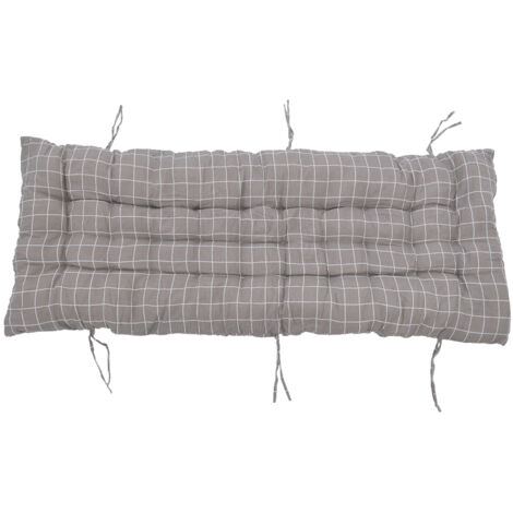 Grey Plaid Beach Lounger Mat 110cm W x 40cm D x 8cm H (1/5)