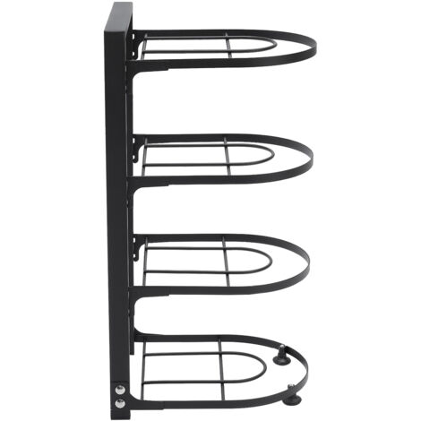 4-Tier Adjustable Kitchen Pot Pan Organizer Rack
