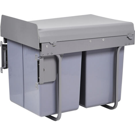 40L Kitchen Double Pull-Out Trash Can Under Cabinet (1/5)