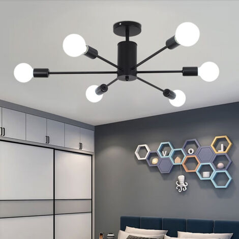 Industrial Style 6-Light Ceiling Light