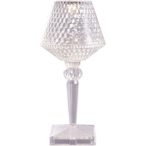 USB Cable Acrylic Transparent Dimmable Table Lamp Bedside Lighting Decor (1/5)
