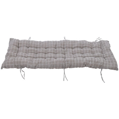 Grey Plaid Beach Lounger Mat Grey Plaid Beach Lounger Mat 110cm W x 40cm D x 8cm H