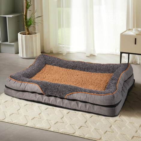 Gray-brown Removable and Washable Dog Bed 50cm W x 40cm D x 9cm H (1/5)