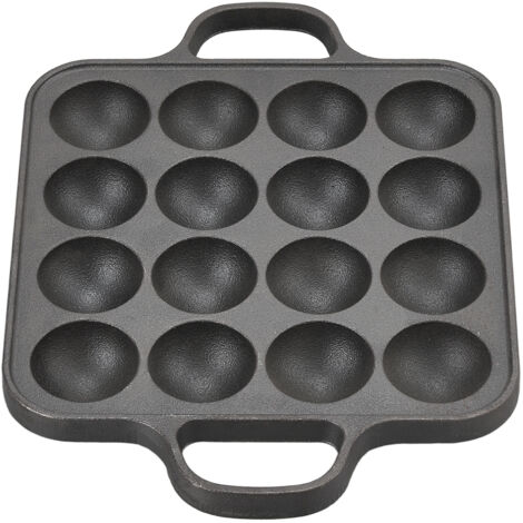 16-Hole Cast Iron Takoyaki Pan (1/5)
