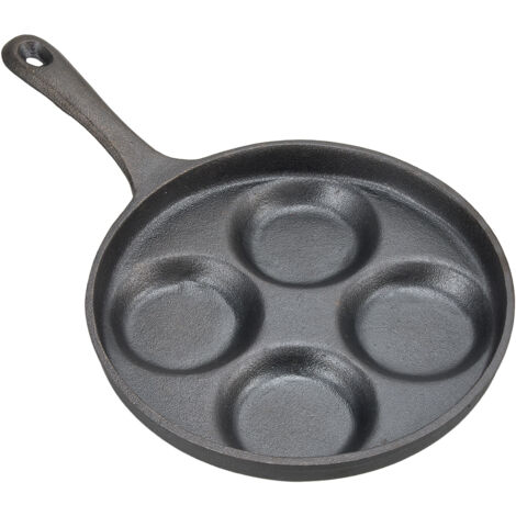 Non-stick 4-hole Cast Iron Egg Frying Pan (1/5)