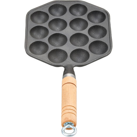 14-Hole Cast Iron Takoyaki Pan (1/5)