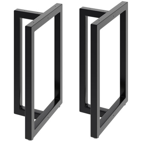 2Pcs Anti-slip Black Iron Table Legs