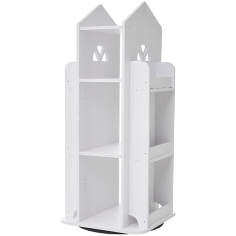 4-Tier Castle Kids Rotating Bookshelf (1/2)