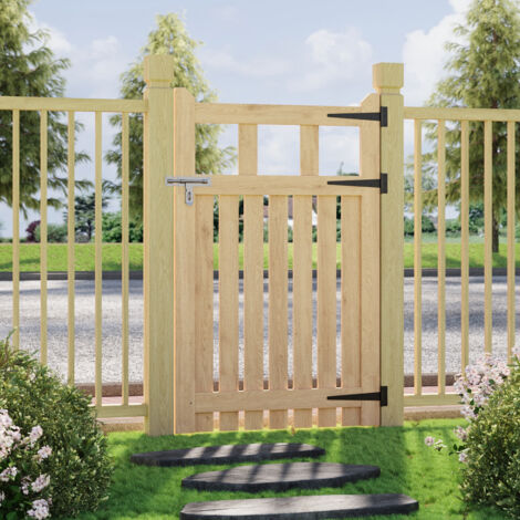 Rustic Charm Wooden Garden Gate Sturdy and Timeless 76cm W x 120cm H (1/5)