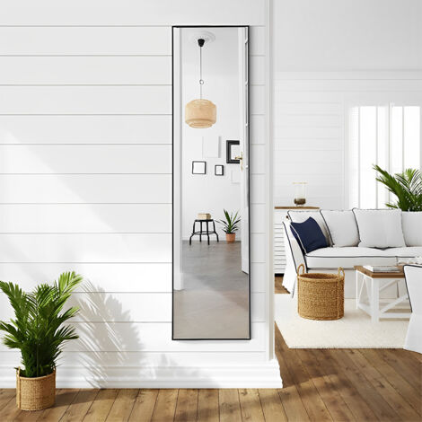 Modern Thin Frame Home Floor Mirror Full Length Wall Mirror 30cm W x 120cm H (1/5)