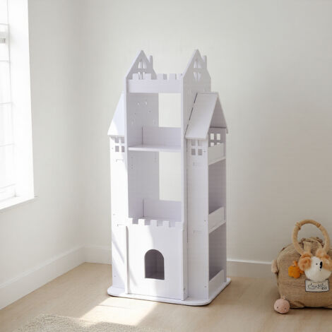 4-Tier Castle Kids Rotating Bookshelf (1/3)