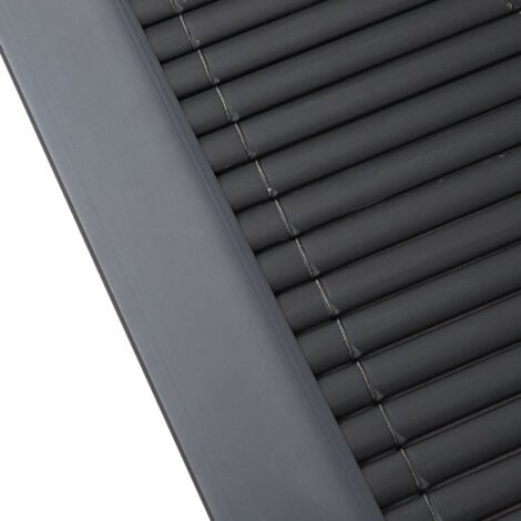 Set of 3 Garden Privacy 1M Profile Cover for Mat Screen Border Panel Fence, Dark grey